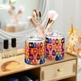 thumbnail image 3 of Yayeee 4 Pack Qtip Holder Bathroom Cotton Swab Canister with Lid Clear Dispenser Set, Colorful Jars, 3 of 6