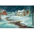 thumbnail image 2 of Manning, Ruane 18x13 Black Ornate Wood Framed with Double Matting Museum Art Print Titled - Winter Serenity, 2 of 4
