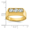 thumbnail image 2 of Auriga Fine Jewelry 14K Yellow Gold Men's Polished 3-Stone 1 Carat Diamond Ring, 2 of 5