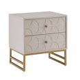 thumbnail image 6 of Weston Home Shiloh Arched Diamond Gold Metal End Table, White, 6 of 8