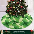 thumbnail image 6 of Coolnut Lucky Clover Christmas Tree Skirt 48", St. Patrick's Day Tree Skirt Double Layers Polyester Easter Tree Skirt for St. Patrick's Day Holiday Party Decoration, 6 of 6