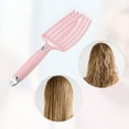 thumbnail image 6 of Unique Bargains 1 Pc Women's Durable Hollow Hair Brush Detangler Brush for All Hair Pink, 6 of 6