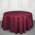 thumbnail image 3 of Balsa Circle 120" Burgundy Accordion Crinkle Taffeta Round Tablecloth Reception Decoration, 3 of 8
