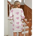 thumbnail image 4 of Valentines Day Sweater Dresses for Women Wrap Hip Slim Fit Cute Heart Sweaters Crew Neck Mid-Length Dress Shermie, 4 of 6