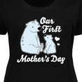 thumbnail image 4 of Inktastic Our First Mothers Day with Polar Bears Women's Plus Size T-Shirt, 4 of 5