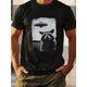 thumbnail image 1 of Men's Cotton Short Sleeve T-Shirt with Raccoon & UFO Graphic Print - Breathable Round Neck Casual Top for Outdoor Hiking, Gym & Summer Wear - Machine Washable Novelty Tee, 1 of 7