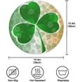 thumbnail image 2 of SKYSONIC St. Patrick's Day Lucky Clovers Round Placemats for Dining Table Non-Slip Heat-Resistant Polyester Table Mats Set of 6 Washable Table Mats for Kitchen Dining Table Decoration, 2 of 5