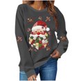 thumbnail image 6 of Snorda Sweatshirt for Women Graphic Christmas Sweatshirt Long Sleeve Crewneck Tops Womens Casual Loose Comfy Pullover Hoodies for Daily Wear Outdoors Looks, 6 of 8