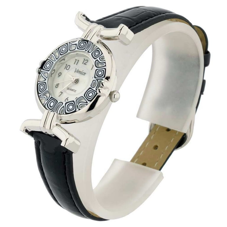 GlassOfVenice Murano Glass Millefiori Watch with Leather GlassOfVenice Murano Glass Millefiori Watch with Leather