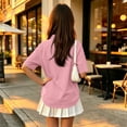 thumbnail image 4 of The Children's Place Girl's Short Sleeve Ruffle Pique Polo Shirt, 4 of 6