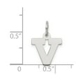 thumbnail image 3 of Sterling Silver Block Letter V Initial Charm Pendant, 3 of 4