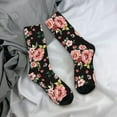 thumbnail image 5 of Vsdgher Rose Flowers Crew Socks for Men & Women, Breathable Casual Athletic Ankle Socks, 5 of 6