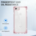 thumbnail image 3 of Shockproof Clear Designed for iPhone 7 Plus /  8 Plus, [Camera & Screen Raised Edge Protection] [Air Guard Four Corner Bumper 15FT Drop Protection] [Not Yellowing] Soft Slim Silicone Case, Pink, 3 of 9