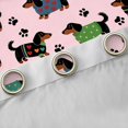 thumbnail image 4 of Homewish Funny Dachshund Animal Blackout Curtains,Dog Paw Print Curtains Pack of 2 (42x84 Each),Pink, 4 of 6