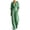 Green 09, variant on Karymi Women's Shorts Solid V Neck Wrap Jumpsuit, 3/4 Lantern Sleeve Elastic High Waist Wide Leg Long Romper Pants, Pleated Front Side Pockets Jumpsuit Jeans for Women