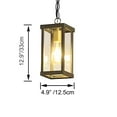thumbnail image 7 of Kiven Plug in Pendant Light, Farmhouse Hanging Light Fixture with Timer and Iron Glass Lampshade and Iron Chain, E26 Socket Pendant Light for Hallway Kitchen Bedroom(TB3150), 7 of 7