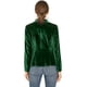 thumbnail image 3 of BLAZER DE VELVET CHIC PARA MUJER INSPIRADOR DE COLOR SÓLIDO CON SOLAPA Y UN BOTÓN, CHAQUETA DE TRAJE PARA TRABAJAR TALLA 2XL VERDE, 3 of 7