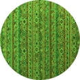 thumbnail image 1 of Ahgly Company Indoor Round Abstract Green Modern Area Rugs, 5' Round, 1 of 4