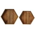 thumbnail image 3 of Bare Decor Cooper Hexagon Nesting 2 Piece Tray Set, 3 of 3