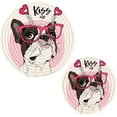 thumbnail image 7 of SKYSONIC Valentine Cute Puppy Pot Holders Trivets, 2 Pcs Heat Resistant Trivets,Kiss Me Quote Cotton Thread Weave Mats for Hot Pads Pans Pot Bowl Teapot for Kitchen Decor, 7 of 7