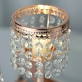 thumbnail image 6 of BalsaCircle 12" Faux Crystal Candle Holder Wedding Centerpiece Rose Gold, 6 of 8