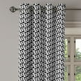 thumbnail image 2 of Ambesonne Black and Grey Grommet Curtain, Monotone Shapes, 50" x 96", Black and Grey, 2 of 6