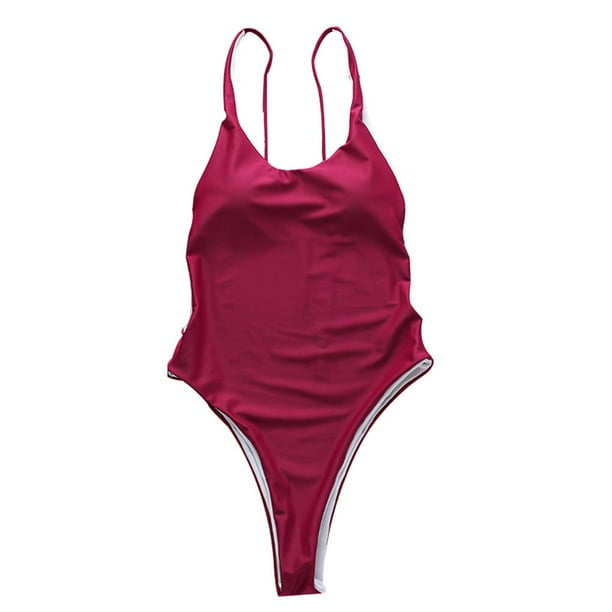 Traje De Baño Sexy Traje De Baño Atlético Amigable Con La Piel Traje De Baño De Playa Para Nadar Viajes Yuarrent BA000513-00