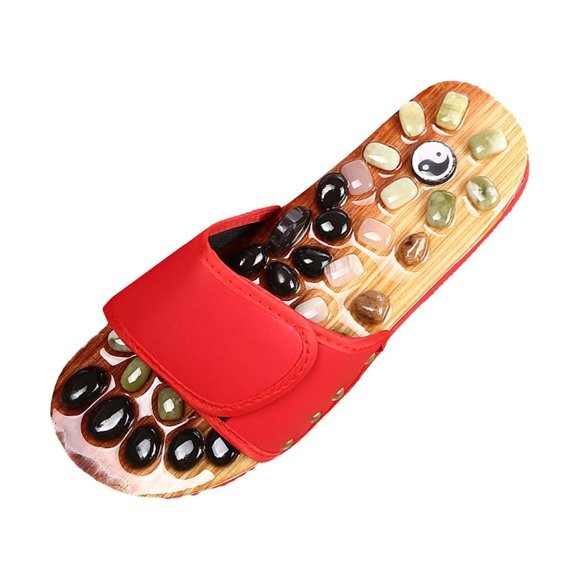 2 zapatillas de de pies, sandalias, adoquines, portátiles, multiusos, ajustables 250mm rojo