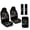 Black French Bulldog, variant on Xixirimido Car Seat Covers for Front Seats 5Pcs Car Accessories with Seat Belt Covers & Center Console Cover Universal Fit for SUVs,Vans,Trucks,Sedans, Hunting Elk US Flag