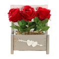 thumbnail image 1 of LCXmlly Fake Bonsai Simulation Bonsai Realistic Looking No Watering 3head Rose Artificial Potted Plant, 1 of 6