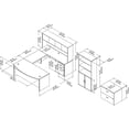 thumbnail image 6 of Studio C 72W x 36D U Shaped Desk Office Suite in White - Engineered Wood, 6 of 7