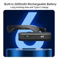 thumbnail image 5 of 2X 4K 30FPS Head Mounted Camera Wearable WiFi Video Camcorder Camera 120°Wide Angle Lens Anti-Shake APP Control Camera, 5 of 8