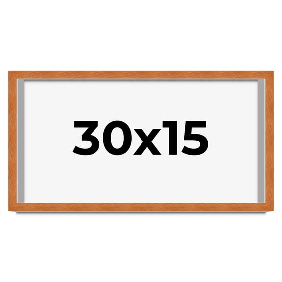 15x30 Modernist Brown Picture Frame - UV Acrylic, Foam Board Backing, Hanging Hardware