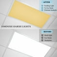 thumbnail image 3 of 3 Pack Solid Color Fluorescent Light Covers for Ceiling Lights Yellow Magnetic Ceiling Light Covers Overhead Light Filters for Office Classroom Home, 3 of 9