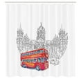 thumbnail image 3 of Ambesonne Cityscape Shower Curtain, Architecture, 69"Wx75"L, Grey White, 3 of 5