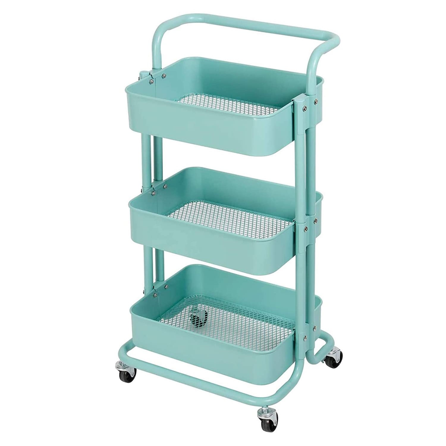 Carro Multiuso 42X37X86 Cm Acero 3 Niveles Verde