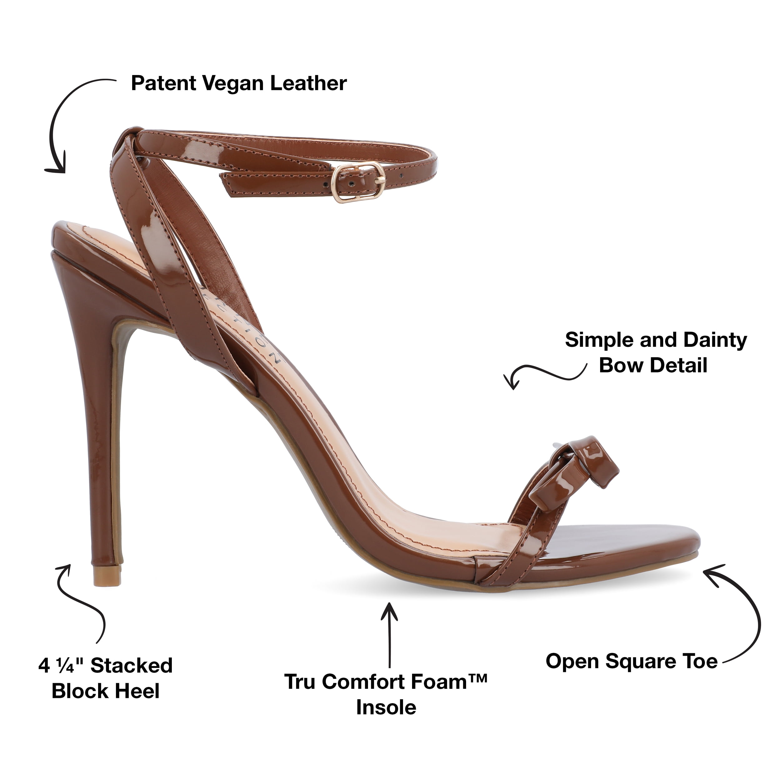 Journee Womens Elvina High Heel Open Toe Sandals