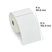Zebra Direct Thermal Barcode Label, 4" x 6" Paper Label with 1" Core, 475 Labels per Roll, 12 Rolls