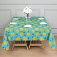thumbnail image 3 of Yellow Lemon Fruit Slices Blue Pattern Square Tablecloth,Waterproof Square Table Cover,Wipeable Spillproof Washable Table Cover for Home Kitchen Party Decor 42"X42"(107x107cm), 3 of 6