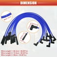 thumbnail image 3 of Unique Bargains Car Spark Plug Coil Wires Ignition Coil Cable 8mm Blue Fit for Chevrolet SBC BBC Engines - Pack of 9, 3 of 6