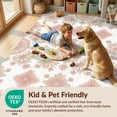 thumbnail image 4 of Design&I 5'x7' Washable Area Rug Snag-Free, Skid-Resistant Ivory Beige Scattered Botanical Weathered Classic Decorative Art for Dining Room, Under Table, Home Office, 4 of 7