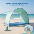 thumbnail image 4 of Beach Shelter, Wind-Powered Tent Sun Shelter with UPF50+ UV Protection, Lightweight & Portable Easy Setup Canopy Shade for Family Outdoor Camping Picnic, 4 of 6