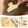 thumbnail image 6 of Pet Hair Comb, 2025 New Wider Cat Flea Comb with Release Button, 360 Degree Rotating Pet Grooming Brush for Cats Dogs (Green), 6 of 7