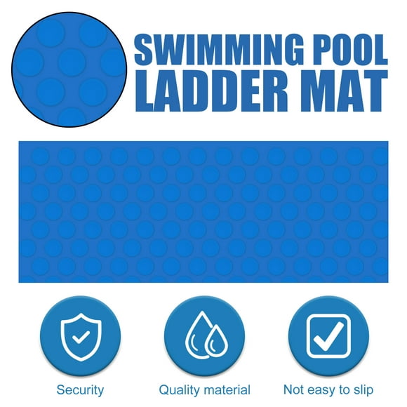 Peggybuy Blue Pool Ladder Mat - Pool Step Pad Wear-resistant & Non-slip Durable Cover