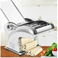 thumbnail image 4 of Pasta Machine, Electric Stainless Steel Pasta Maker with Pasta Cutter for Household Noodle Rolling Machine Semi-automatic Dumplings Wonton Maker 110V, 4 of 8