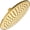 Polished Brass, variant on Aqua Elegante Waterfall Shower Head for High Flow Rain Showers - 2.5 GPM - Chrome