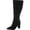 Black 001, variant on Womens Danee Leather Pointed Toe Knee-High Boots