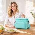 thumbnail image 5 of Insulated Reusable Lunch Bag Adult Large Lunch Box for Women and Men with Adjustable Shoulder Strap,Front Zipper Pocket and Dual Large Mesh Side Pockets, 5 of 6