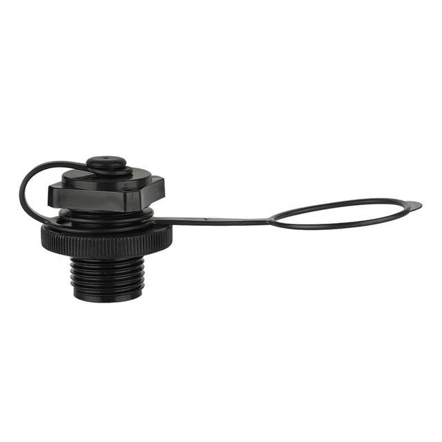 Reemplazo de válvula de aire para bote inflable: diámetro exterior de 22,9 mm, plástico negro