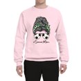 thumbnail image 3 of Wild Bobby, Messy Bun Soccer Life | Mom Life Game Day Vibes Sports Lover | Mother's Day Sports Unisex Crewneck Sweatshirt, Light Pink, 3XL, 3 of 5